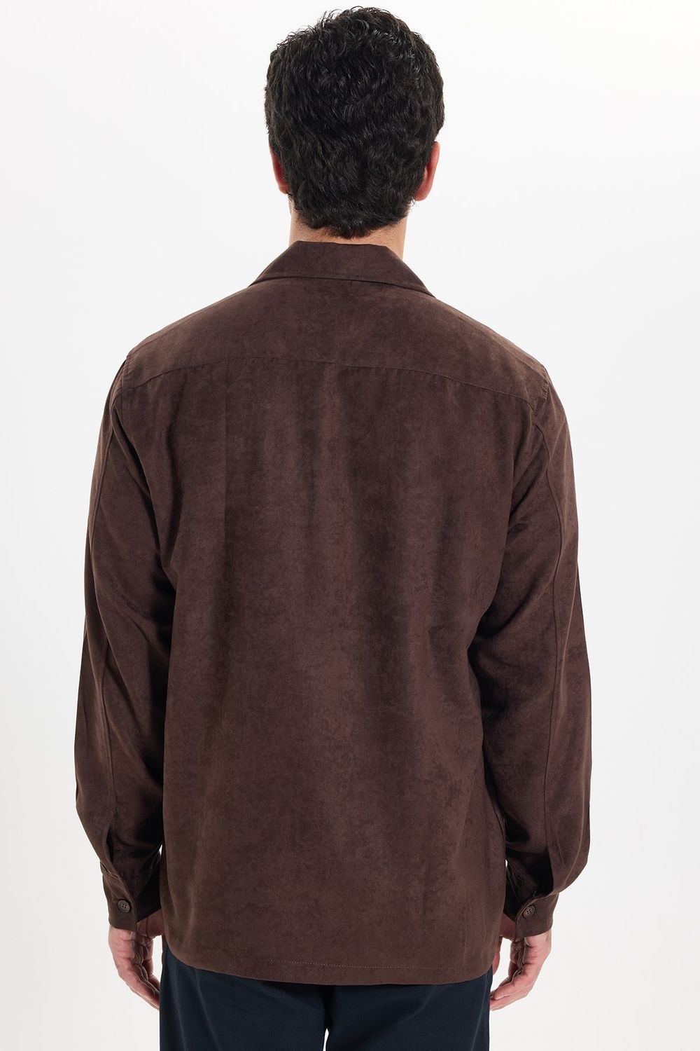 REGULAR FIT LONG SLV SUEDE PLAIN UNTE GÖMLEK CEKET
