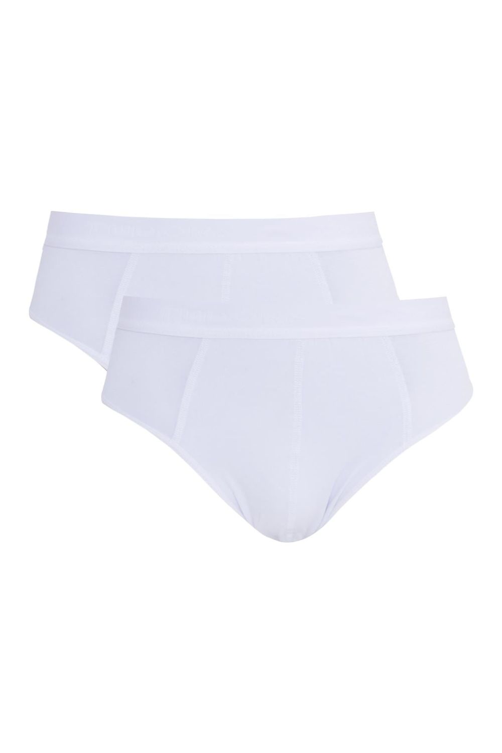 Erkek 2'li Paket Likralı Bambu Beyaz Slip Külot