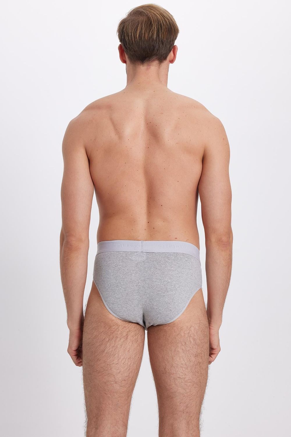 Erkek 6'lı Paket Likralı Pamuklu Gri Slip Külot