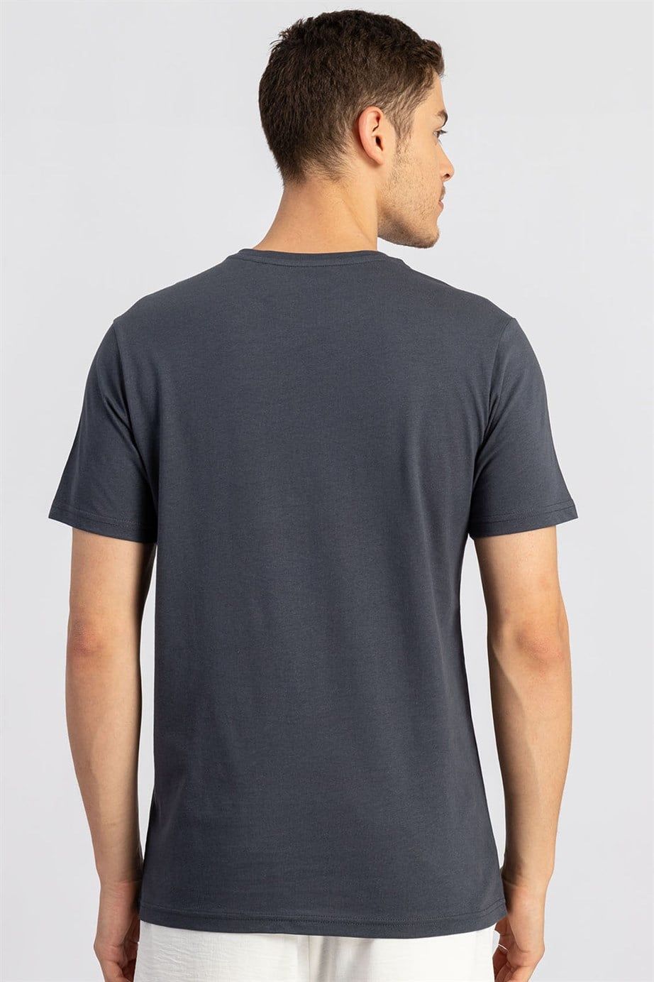 Slim Fit  Baskılı Basic Bisiklet Yaka Erkek t-shirt