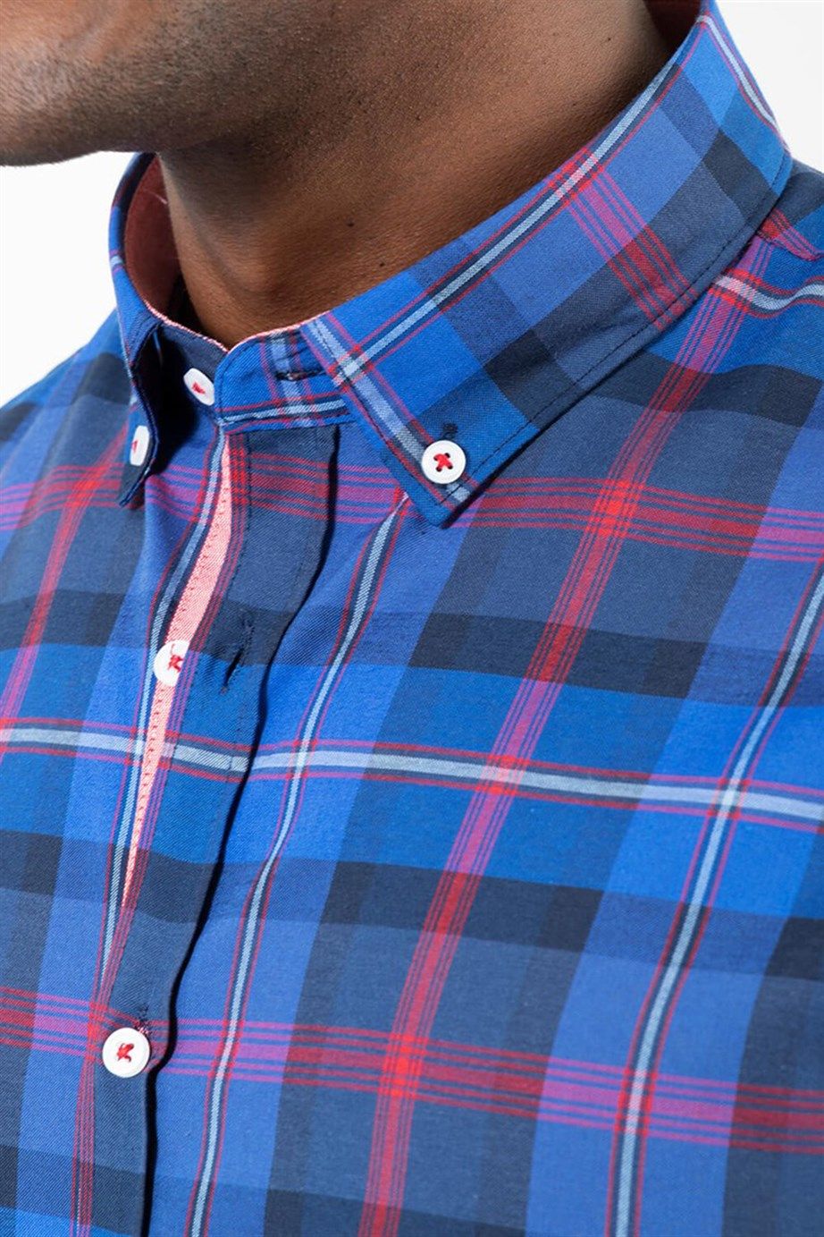 SLIM FIT LONG SLV CHECK AZTEC  GÃ–MLEK SLIM FIT CHECKED