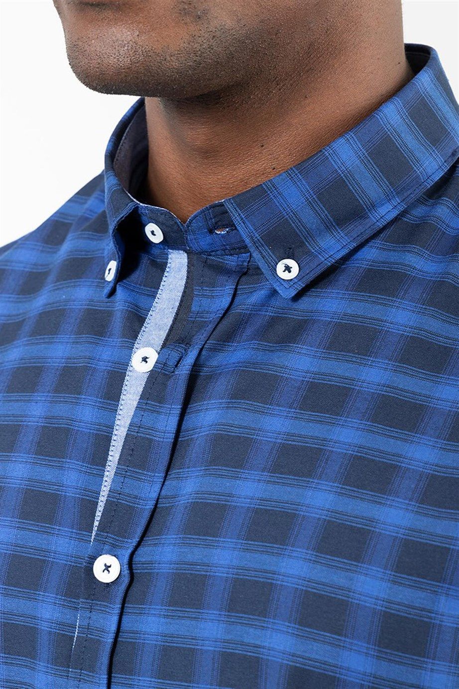 SLIM FIT LONG SLV CHECK AZTEC  GÃ–MLEK SLIM FIT CHECKED