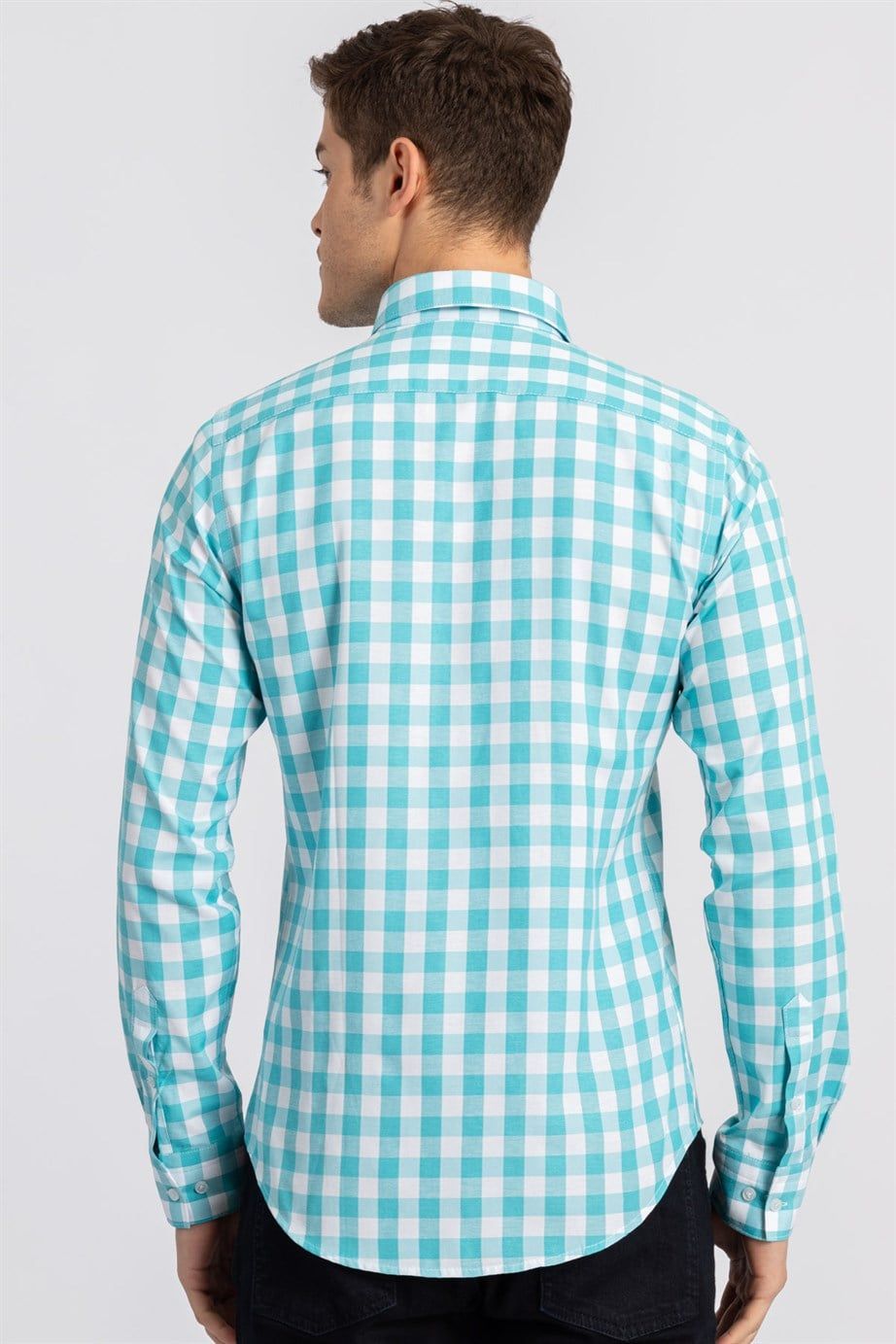 SLIM FIT LONG SLV CHECK AZTEC  GÖMLEK SLIM FIT CHECKED