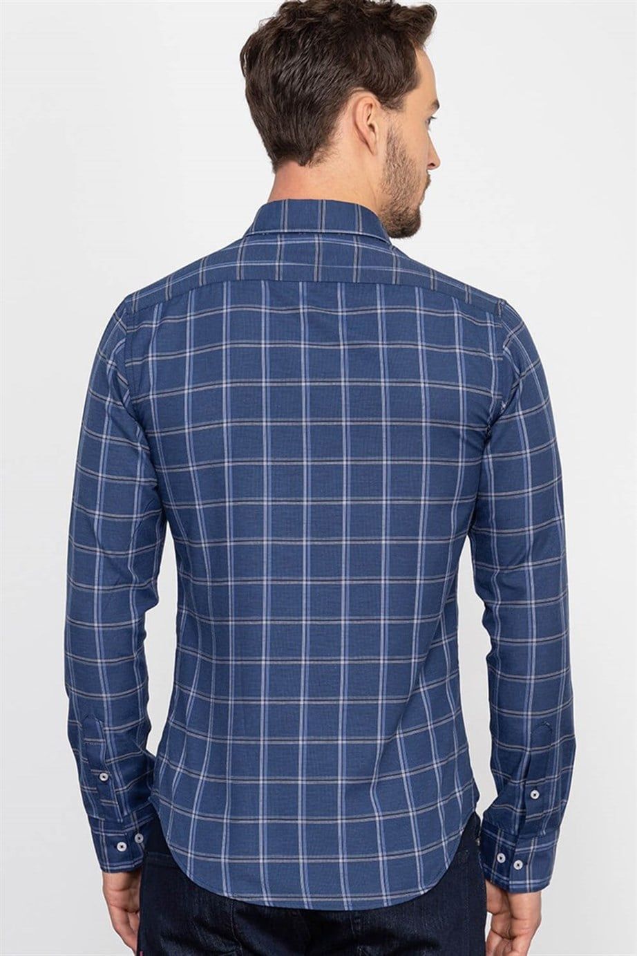 SLIM FIT LONG SLV CHECK AZTEC  GÖMLEK SLIM FIT CHECKED