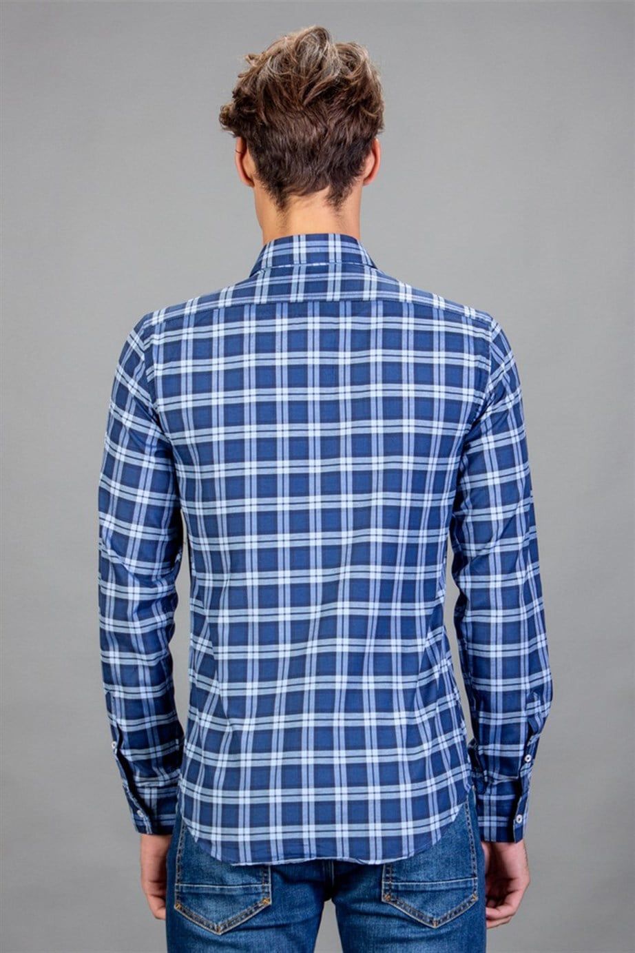 SLIM FIT LONG SLV CHECK AZTEC SLIM FIT CHECKED