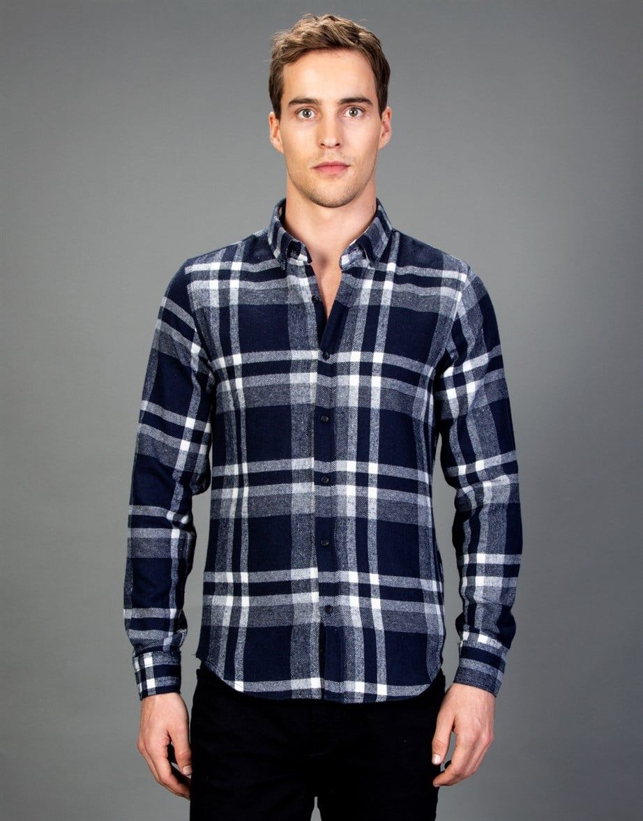 SLIM FIT LONG SLV CHECK WINTER TONE  GÖMLEK SLIM FIT WINTER SEASON