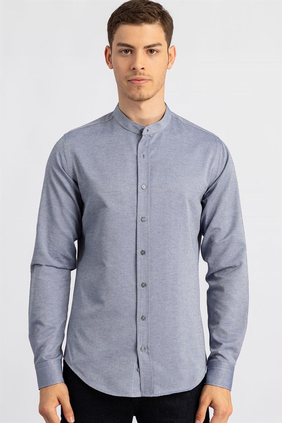 SLIM FIT LONG SLV CREW NECK SİON-1  GÖMLEK