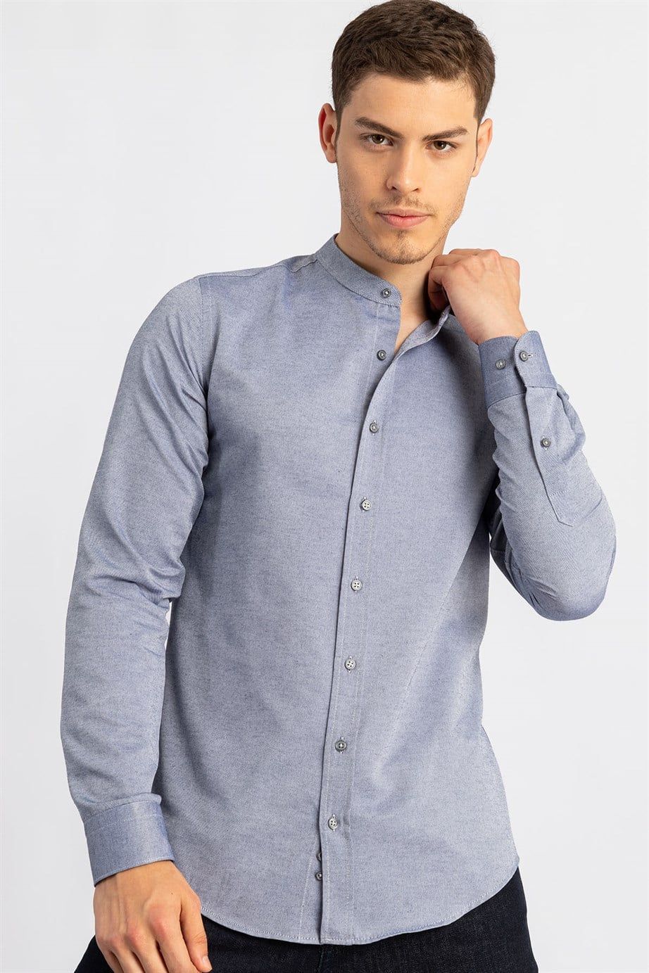 SLIM FIT LONG SLV CREW NECK SİON-1  GÖMLEK