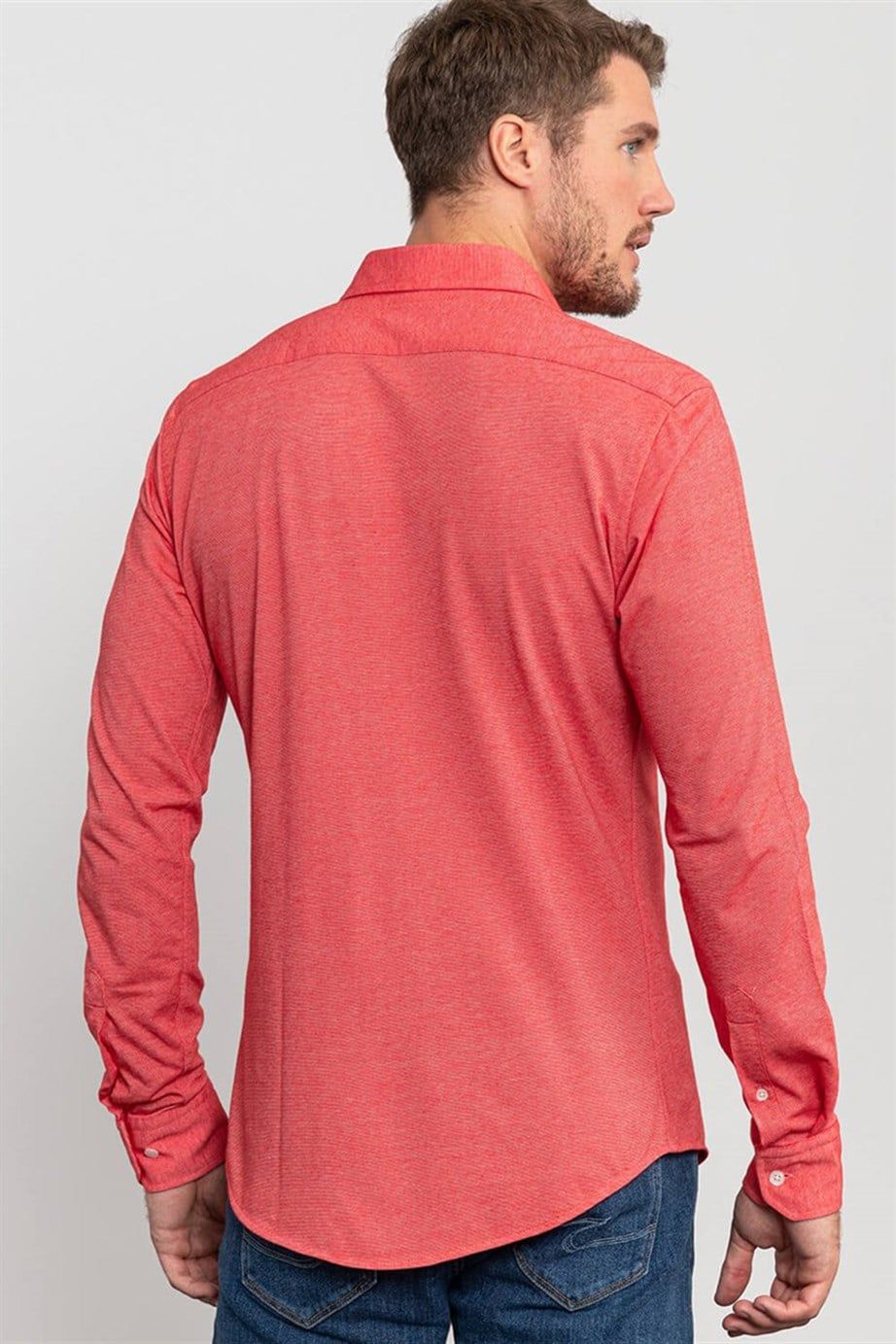 SLIM FIT LONG SLV GUILANO   GÖMLEK KNITTED SHIRTS