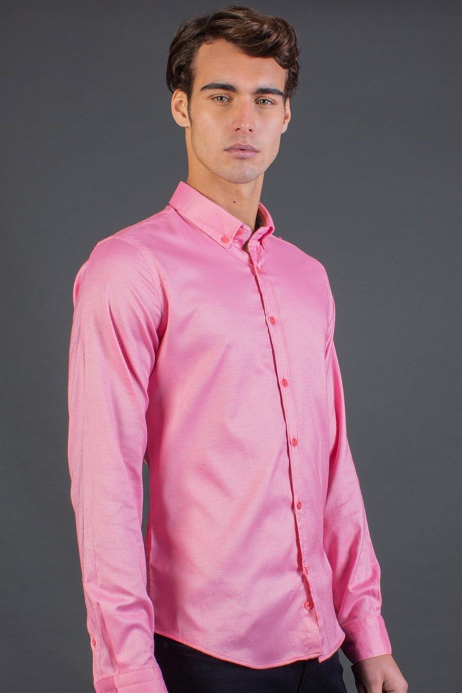 SLIM FIT LONG SLV LYCRA OXFORD  GÖMLEK SLIM FIT SPORT - CASUAL