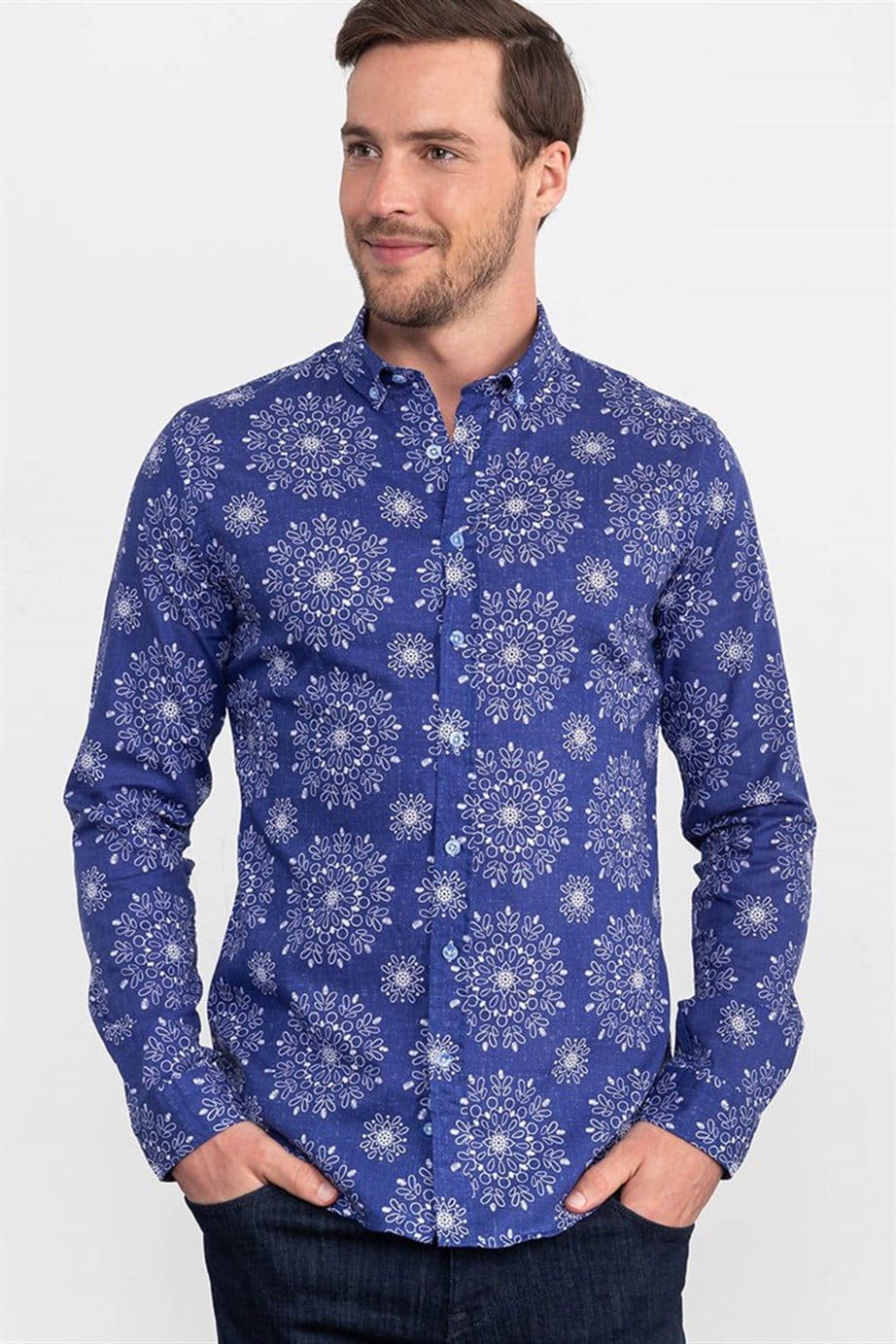 SLIM FIT LONG SLV ROGAN   GÖMLEK SLIM FIT LINEN