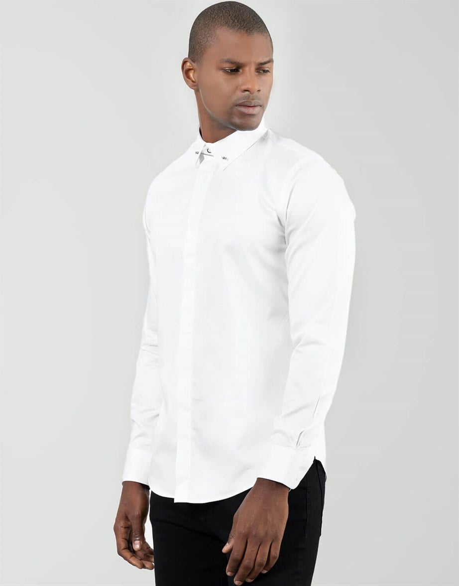 SLIM FIT LONG SLV VOLTZ-1   GÖMLEK EXCLUSIVE - PLAIN