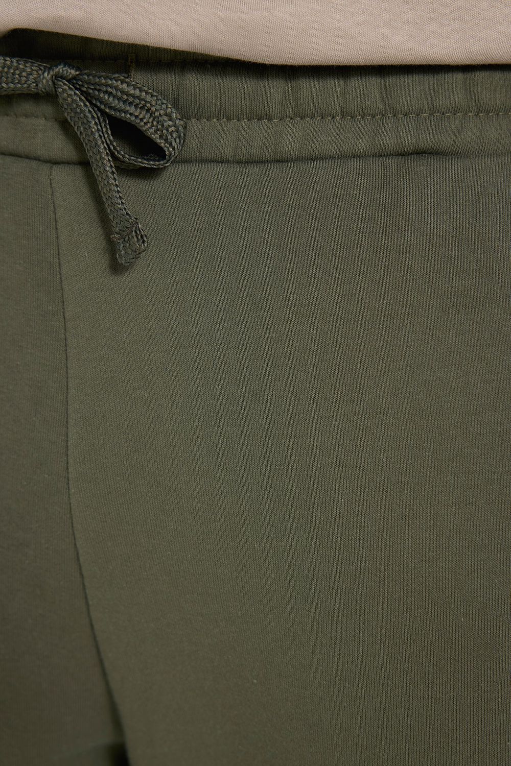 Unisex Relax Fit Rahat Kesim Şardonlu 3 Cepli Lastikli Jogger Paça Yeşil Eşofman Altı