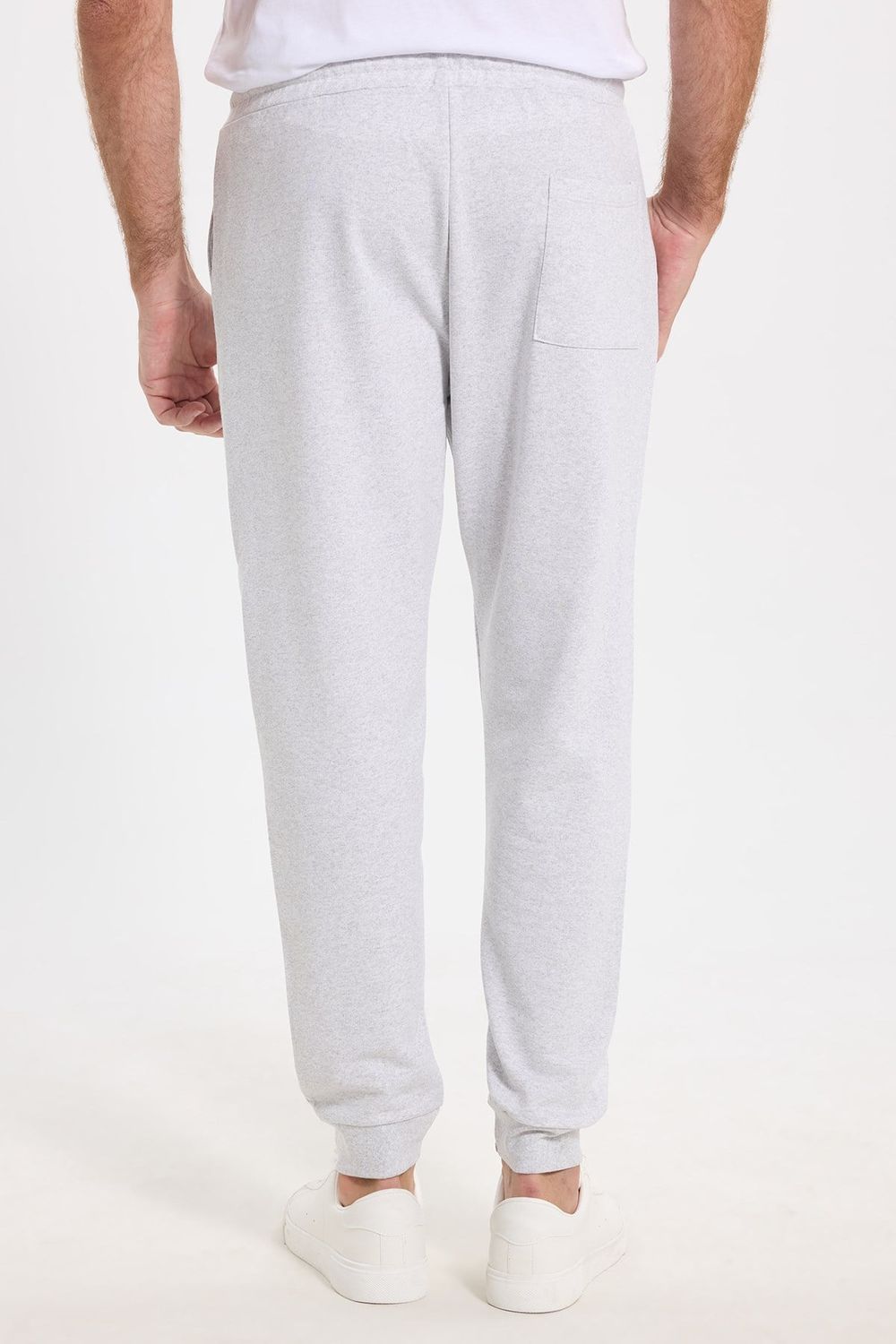 Erkek Regular Fit Klasik Kesim Beli Bağcıklı Jogger Cepli Lastikli Paça Gri Eşofman Altı