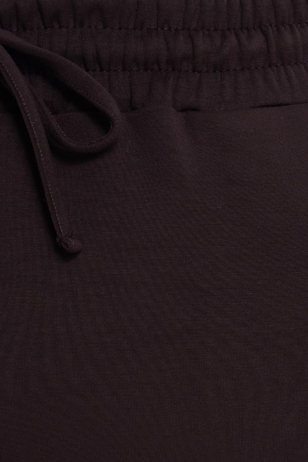 Erkek Slim Fit Dar Kesim Beli Bağcıklı 3 Cepli Geniş Paça Koyu Kahve Eşofman Altı