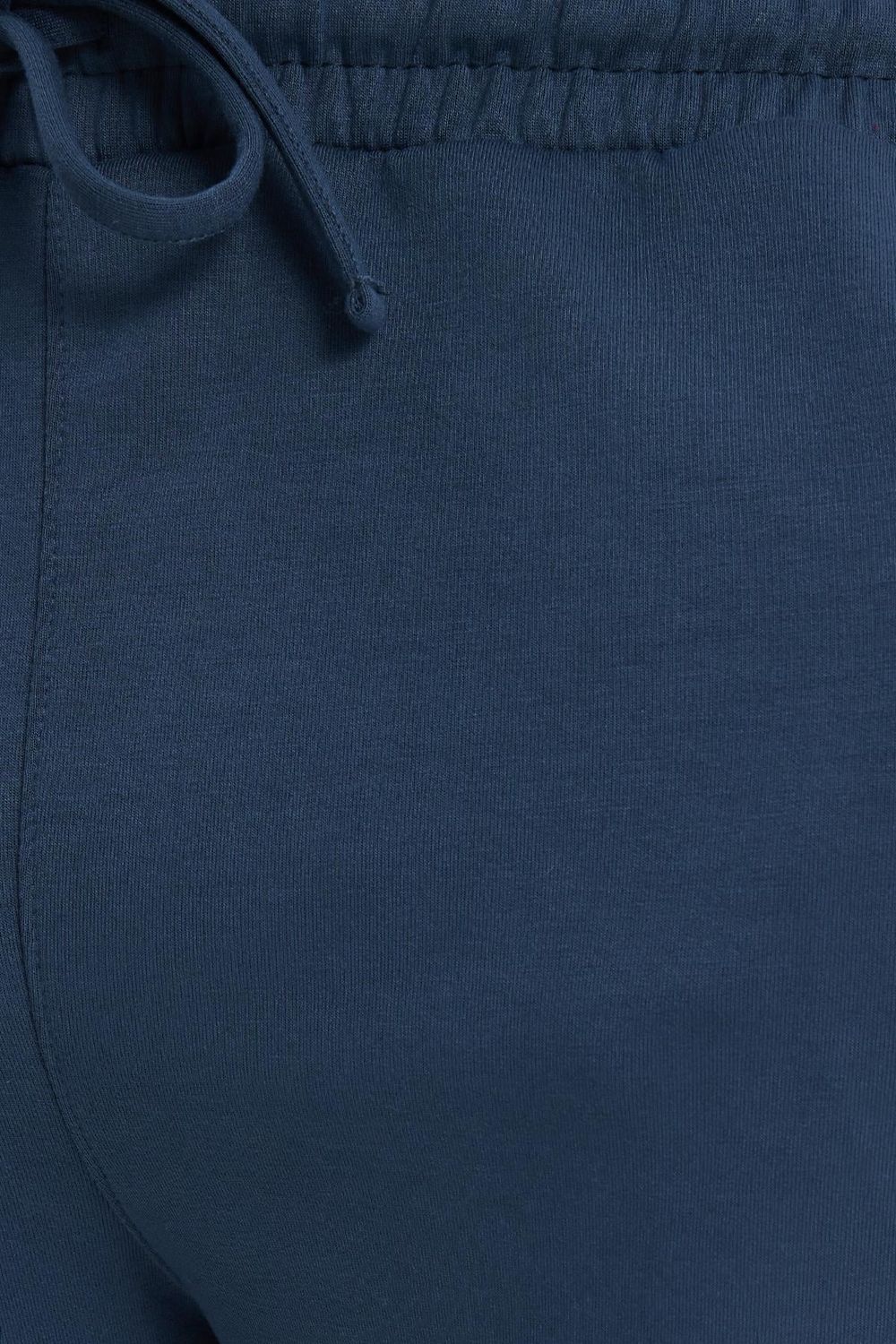 Erkek Slim Fit Dar Kesim Beli Bağcıklı 3 Cepli Geniş Paça Koyu Petrol Eşofman Altı
