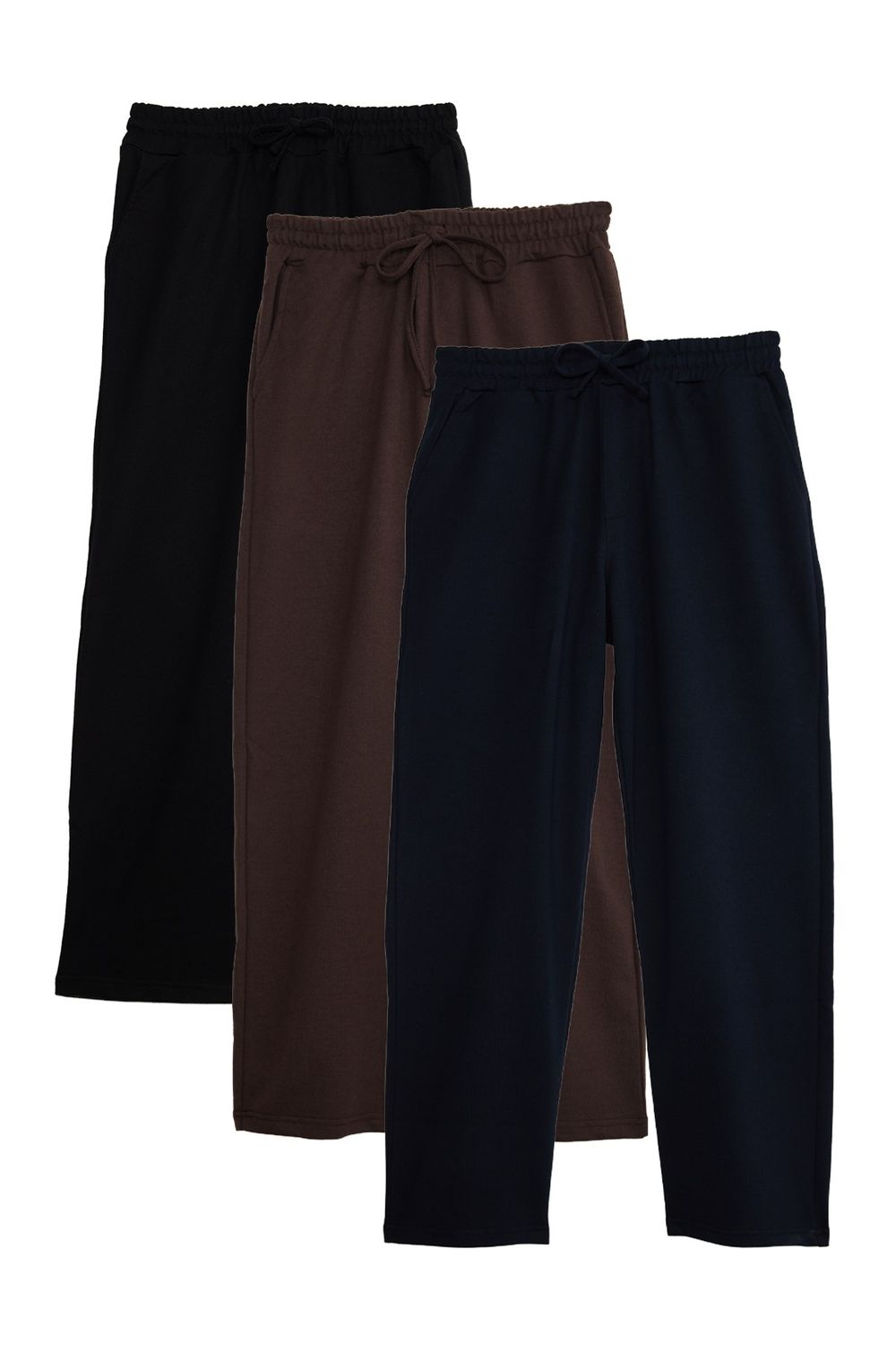 THREE PIECES BAGGY FIT SWEATPANTS PLAIN RJ ONL