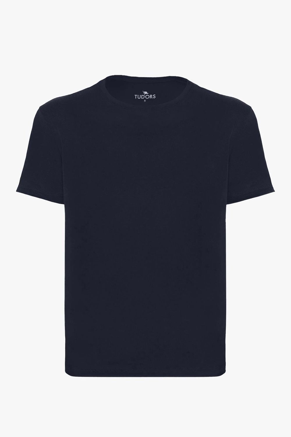 Unisex Slim Fit Dar Kesim %100 Pamuk Yumuşak Dokulu Lacivert Bisiklet Yaka Tişört