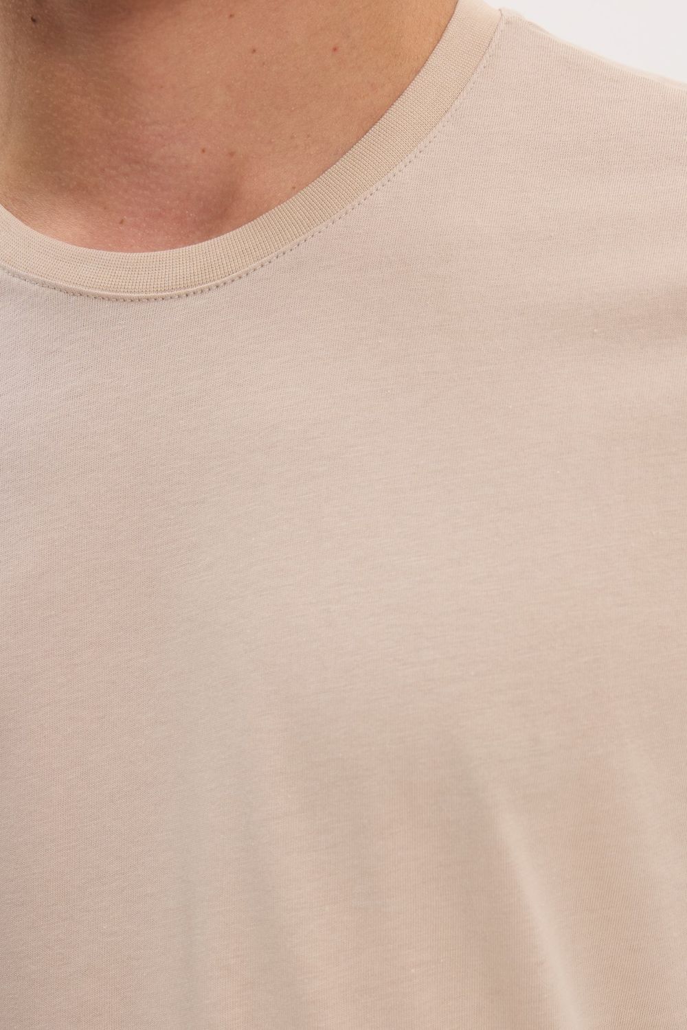 Unisex Slim Fit Dar Kesim %100 Pamuk Yumuşak Dokulu Taş Bisiklet Yaka Tişört