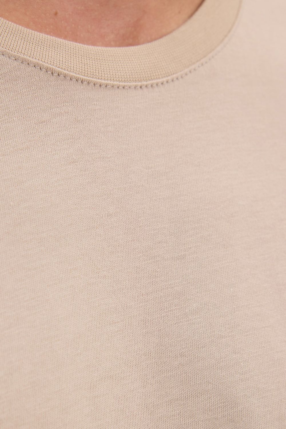 Unisex Slim Fit Dar Kesim %100 Pamuk Yumuşak Dokulu Taş Bisiklet Yaka Tişört