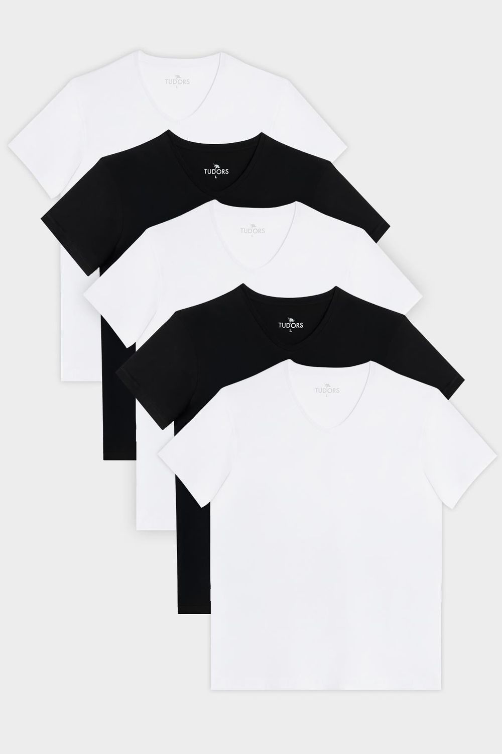 Erkek Slim Fit Dar Kesim V Yaka %100 Organik Pamuk Yumuşak Dokulu Kısa Kol Tişört