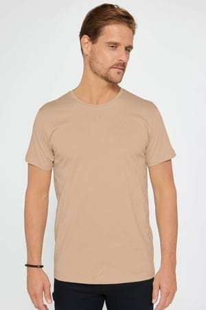 Unisex 10'lu Pkt Siyah-Beyaz-Vizon-Yeşil-Lacivert-Gri-Bordo Slim Fit %100 Pamuk Bisiklet Yaka Tişört