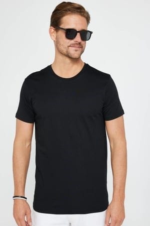Unisex 10'lu Pkt Siyah-Beyaz-Vizon-Yeşil-Lacivert-Gri-Bordo Slim Fit %100 Pamuk Bisiklet Yaka Tişört