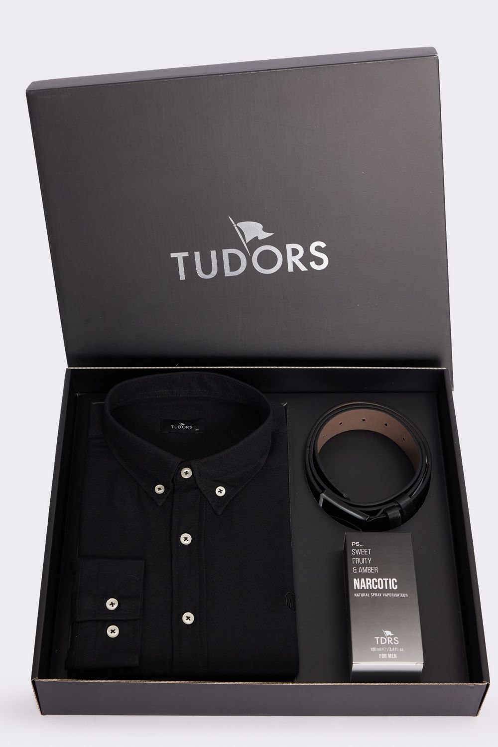 SET BOX -PARFUME-SHIRT-BELT
