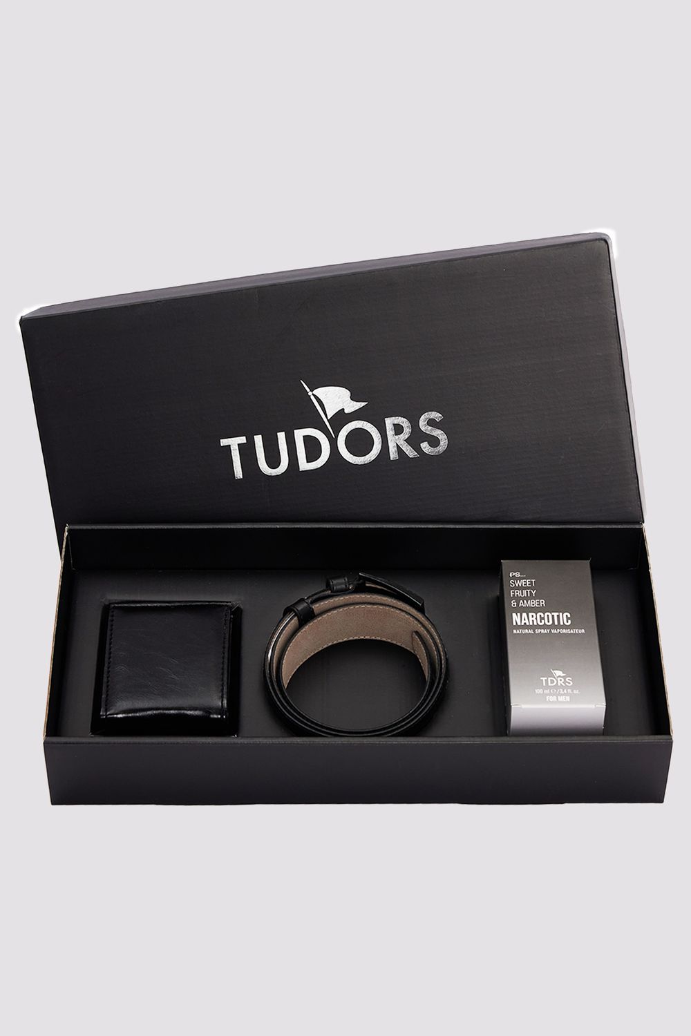 SET BOX PARFUME- BELT- WALLET ONL
