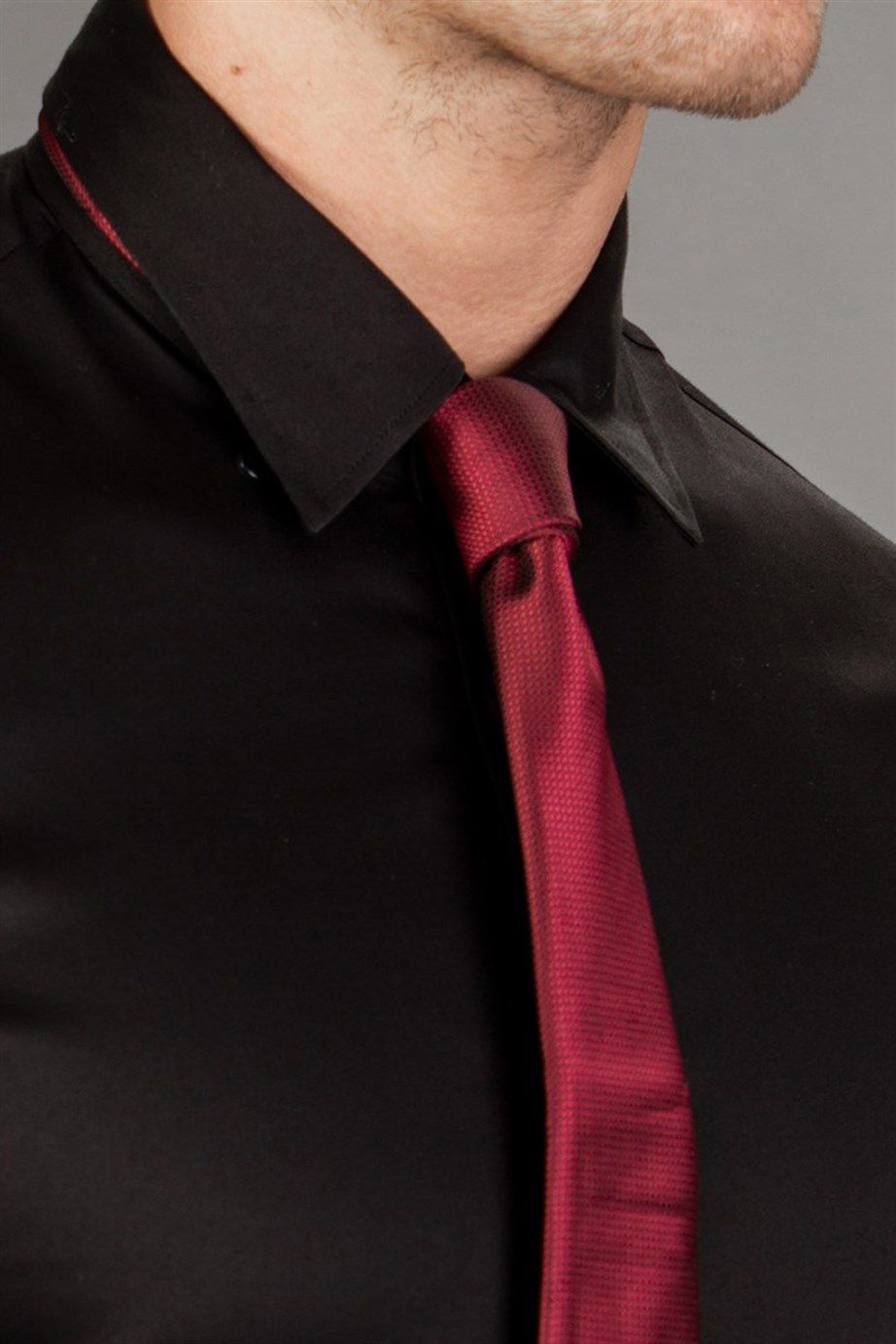 SUPER SLIM FIT LONG SLV COTTON SATIN CIXY  GÖMLEK EXCLUSIVE - PLAIN