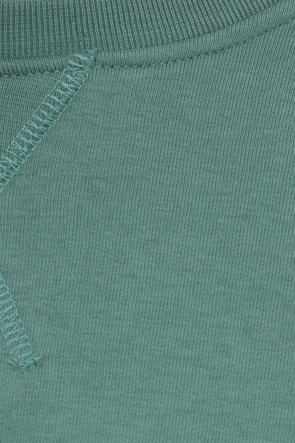 Unisex Relax Fit Rahat Kesim %100 Pamuk Basic Yeşil Bisiklet Yaka Sweatshirt