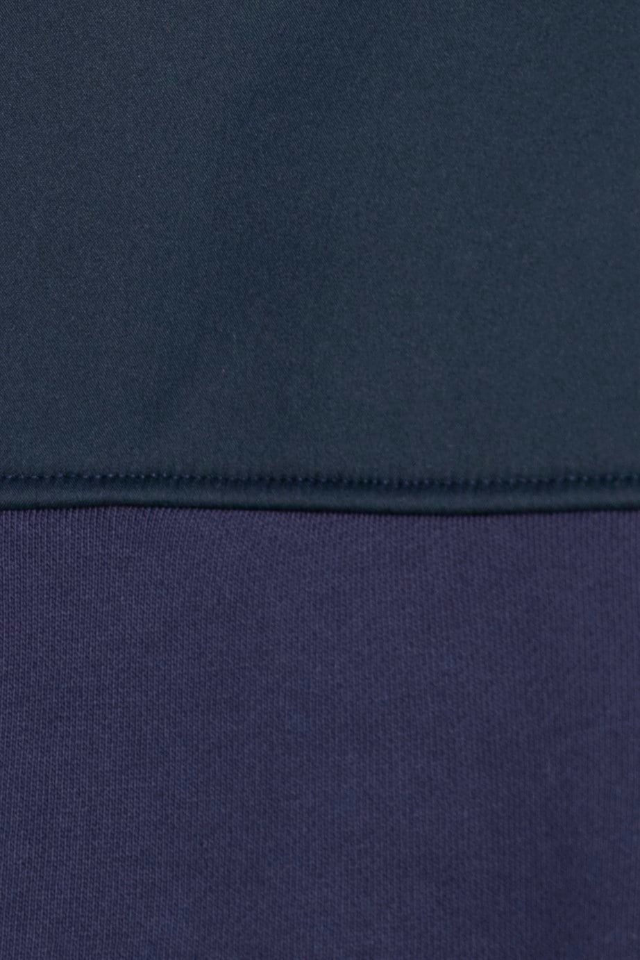 Pamuk Bisiklet Yaka Önü Parçalı Sweatshirt