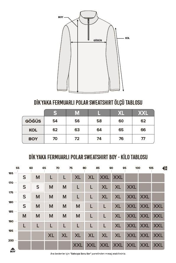 Unisex Standart Fit Rahat Kesim Tüylenme Yapmayan Soğuk Geçirmez Kahverengi Polar Sweatshirt
