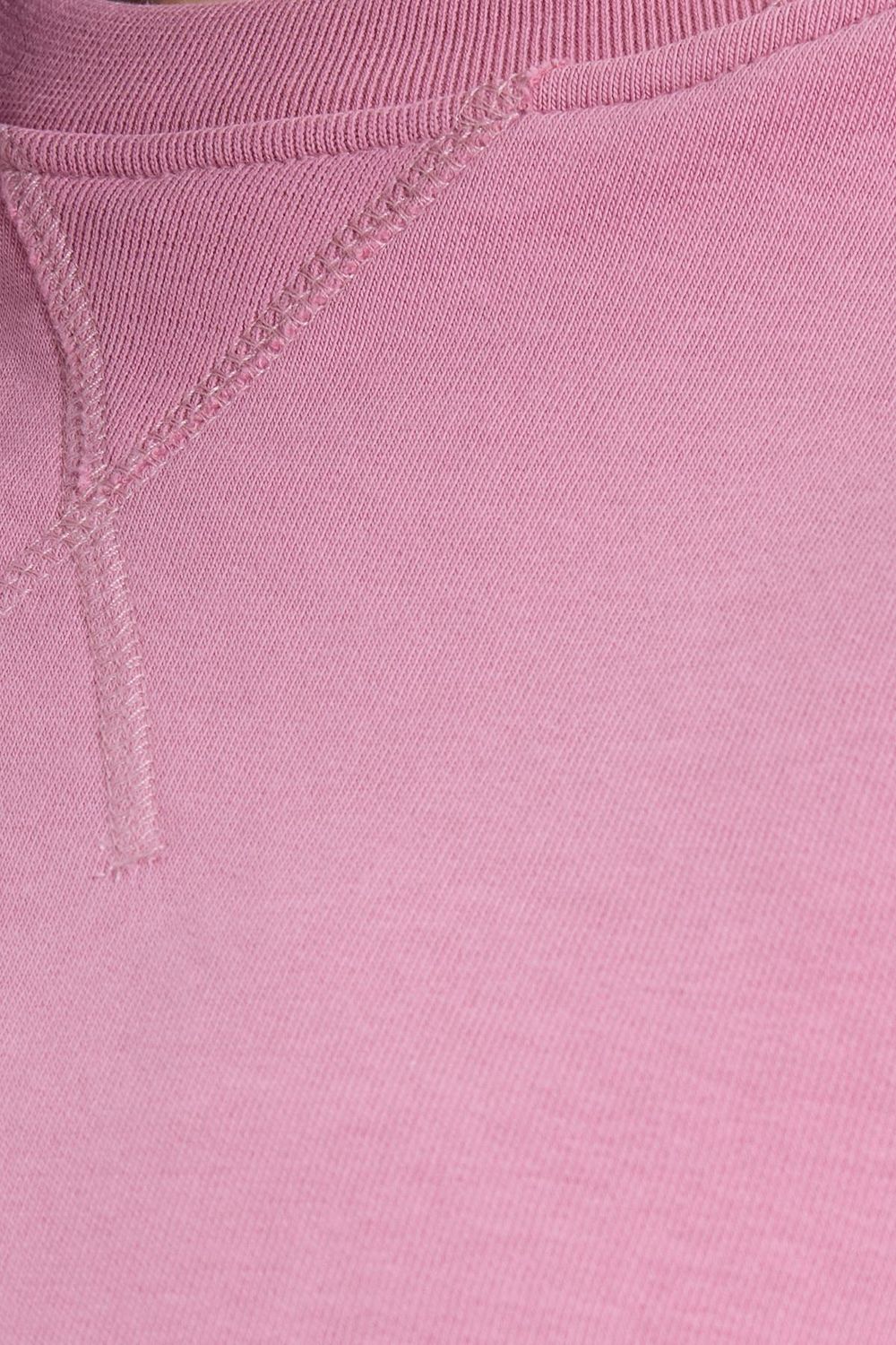 Kadın Oversize Geniş Kesim %100 Pamuk Basic Lila Bisiklet Yaka Sweatshirt