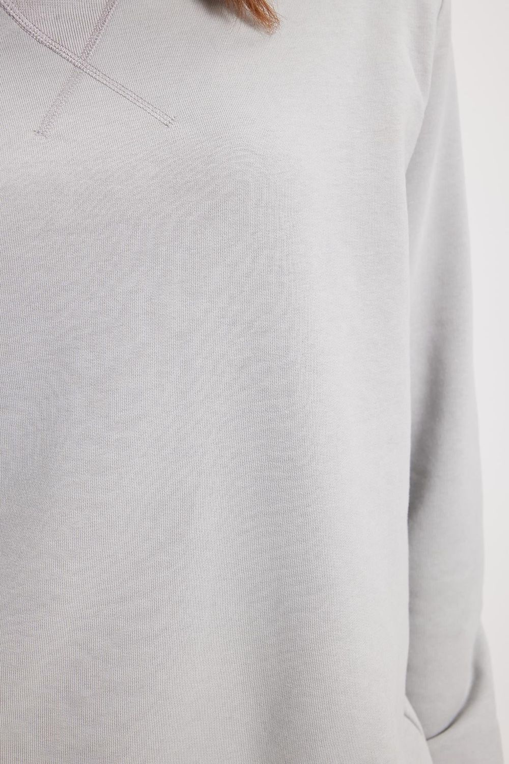 Kadın Oversize Geniş Kesim %100 Pamuk 3 İplik Bisiklet Yaka Basic Sweatshirt