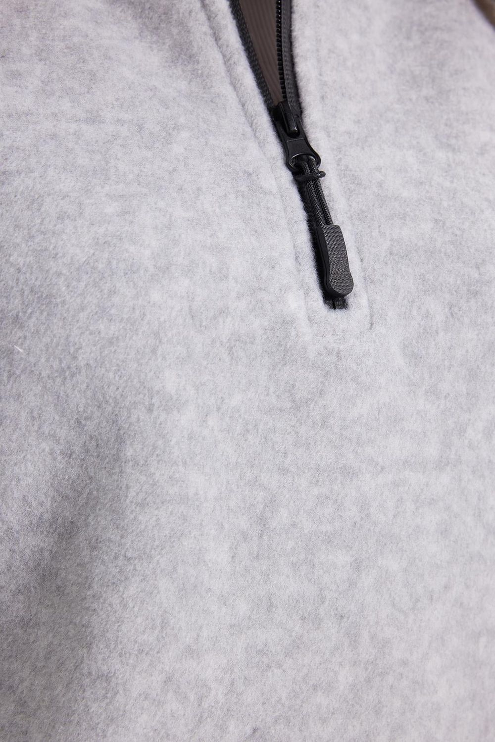 WOMAN POLAR HALF ZIPPER PLAIN ONL