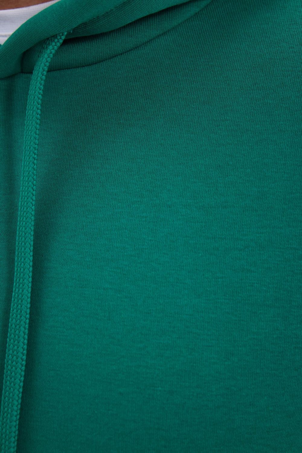 Unisex Oversize Geniş Kesim Pamuklu Yumuşak Dokulu İçi Polarlı Basic Yeşil Kapüşonlu Sweatshirt