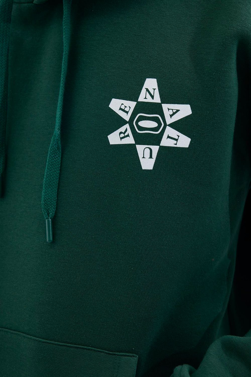 Unisex Oversize Geniş Kesim Pamuklu Yumuşak Dokulu İçi Polarlı Baskılı Yeşil Kapüşonlu Sweatshirt