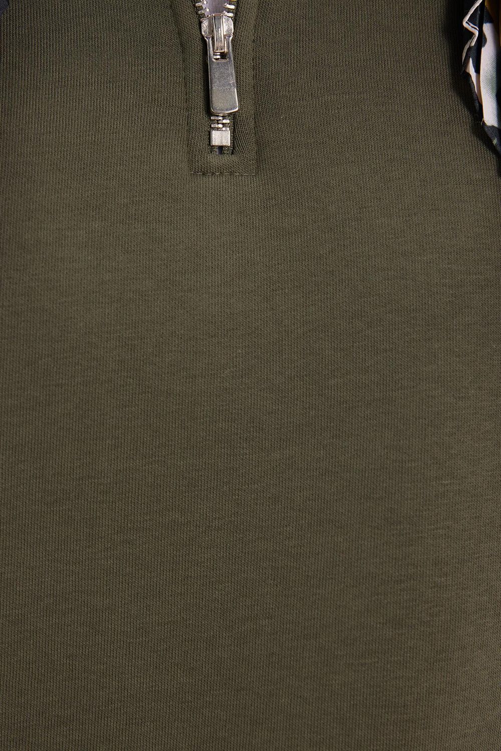Pamuklu Dik Yaka Fermuarlı Kadın Sweatshirt