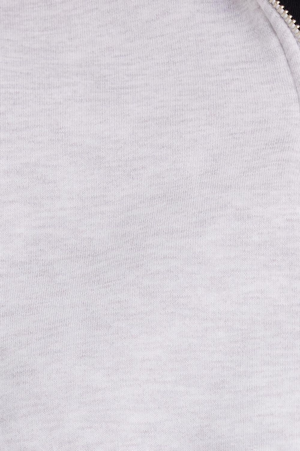 Kadın Relax Fit Rahat Kesim Pamuklu İçi Polarlı Yarım Fermuarlı Gri Dik Yaka Sweatshirt