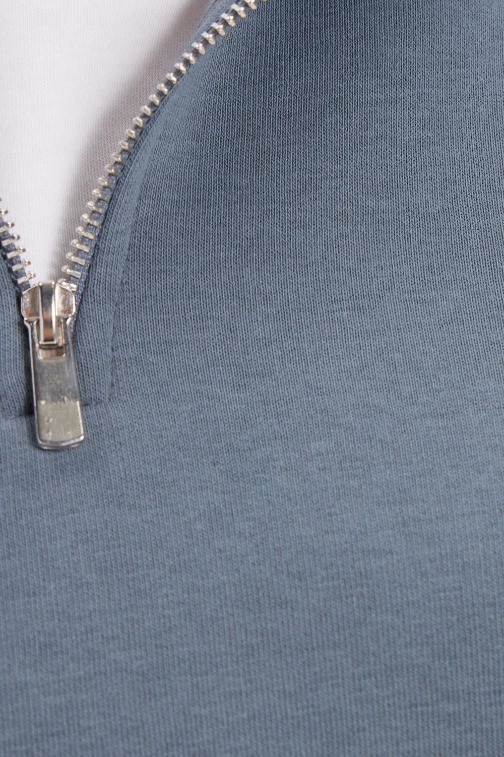 Pamuklu Dik Yaka Fermuarlı Kadın Sweatshirt