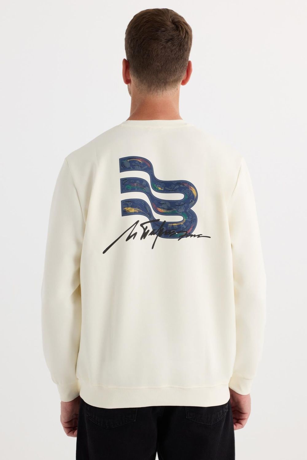 RELAX FIT SWEATSHIRT CREW NECK PRINT  BB
