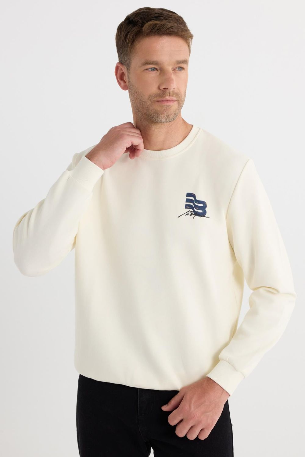 RELAX FIT SWEATSHIRT CREW NECK PRINT  BB