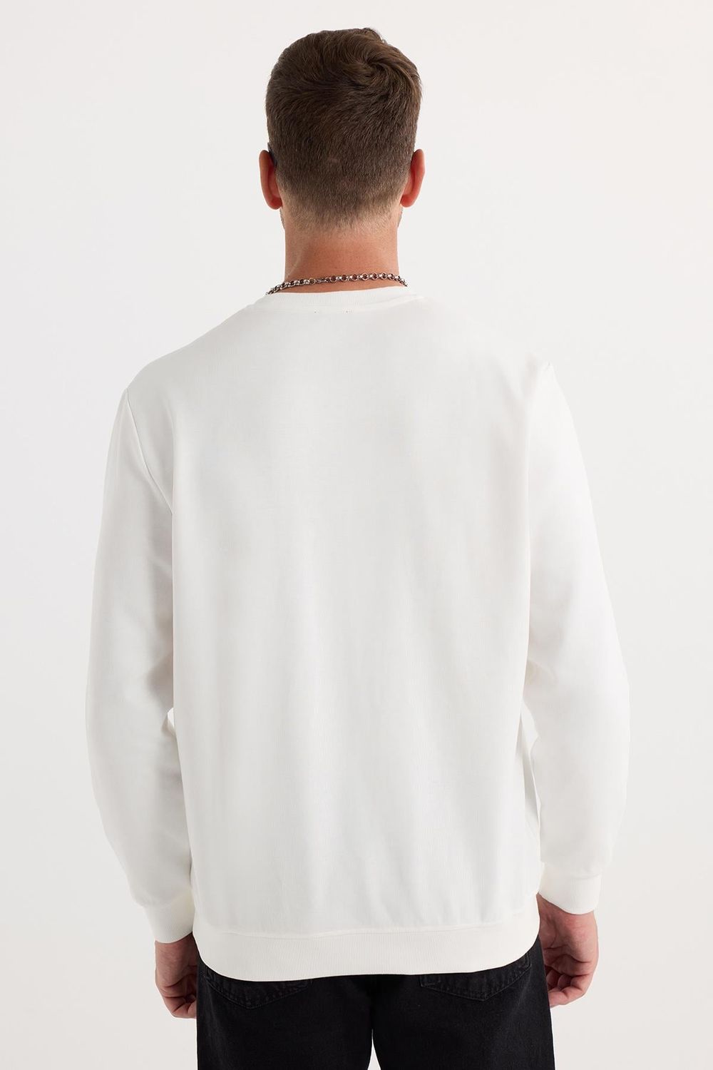 RELAX FIT SWEATSHIRT CREW NECK PRINT  NAR