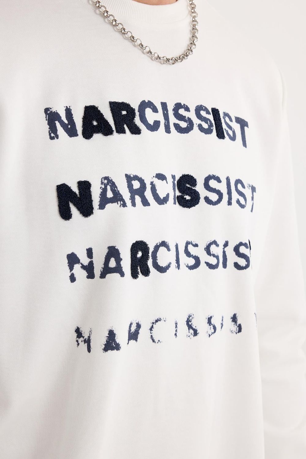 RELAX FIT SWEATSHIRT CREW NECK PRINT  NAR