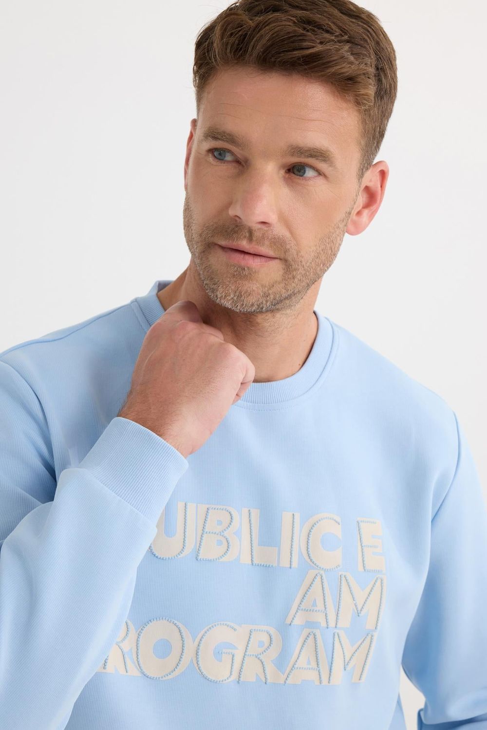 RELAX FIT SWEATSHIRT CREW NECK PRINT  PUB
