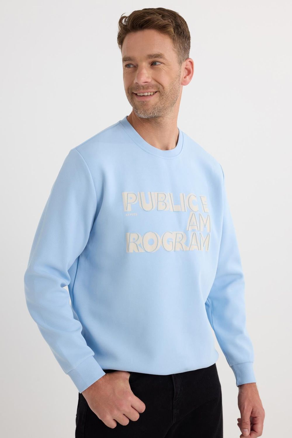 RELAX FIT SWEATSHIRT CREW NECK PRINT  PUB