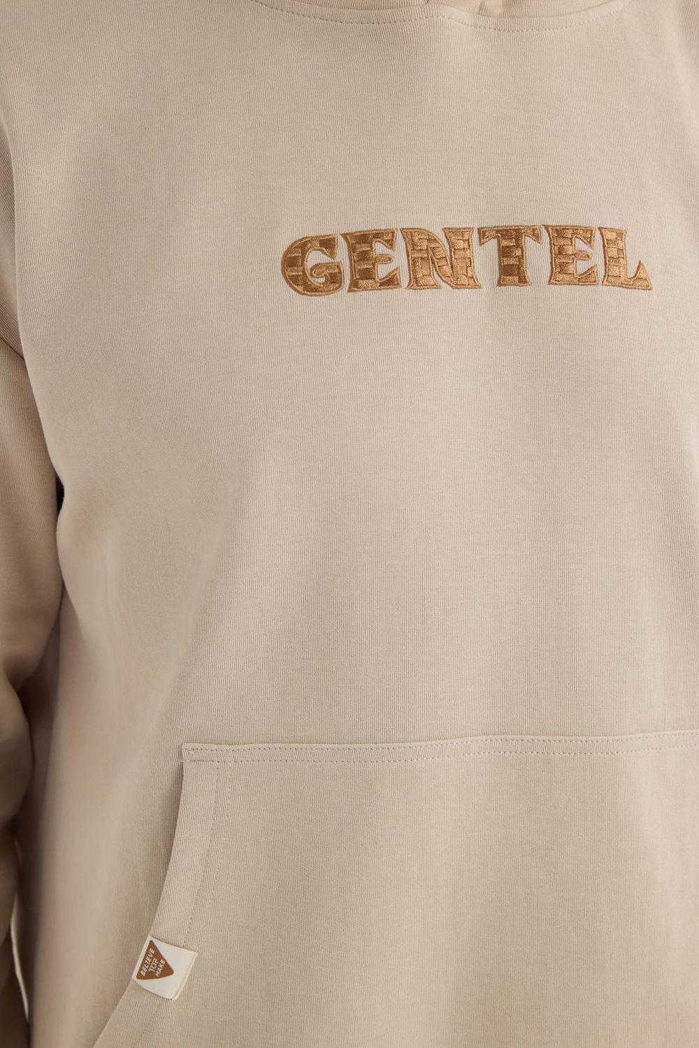 Erkek Oversize Geniş Kesim Pamuklu Baskılı Bej Kapüşonlu Sweatshirt
