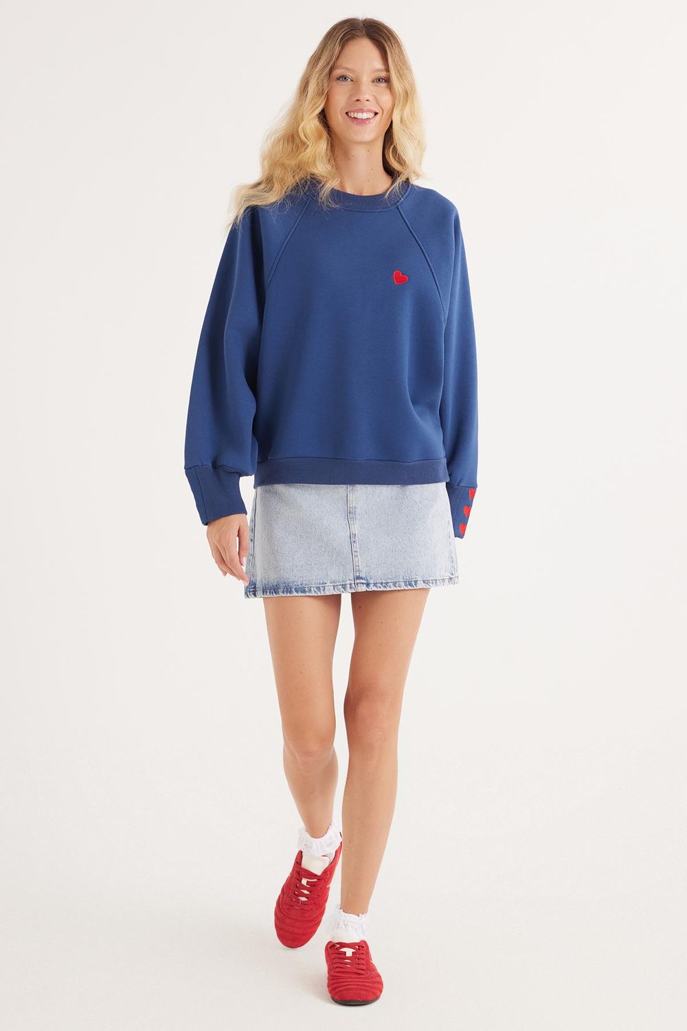 KADIN SWEATSHIRT BL NAKIŞLI 60251933