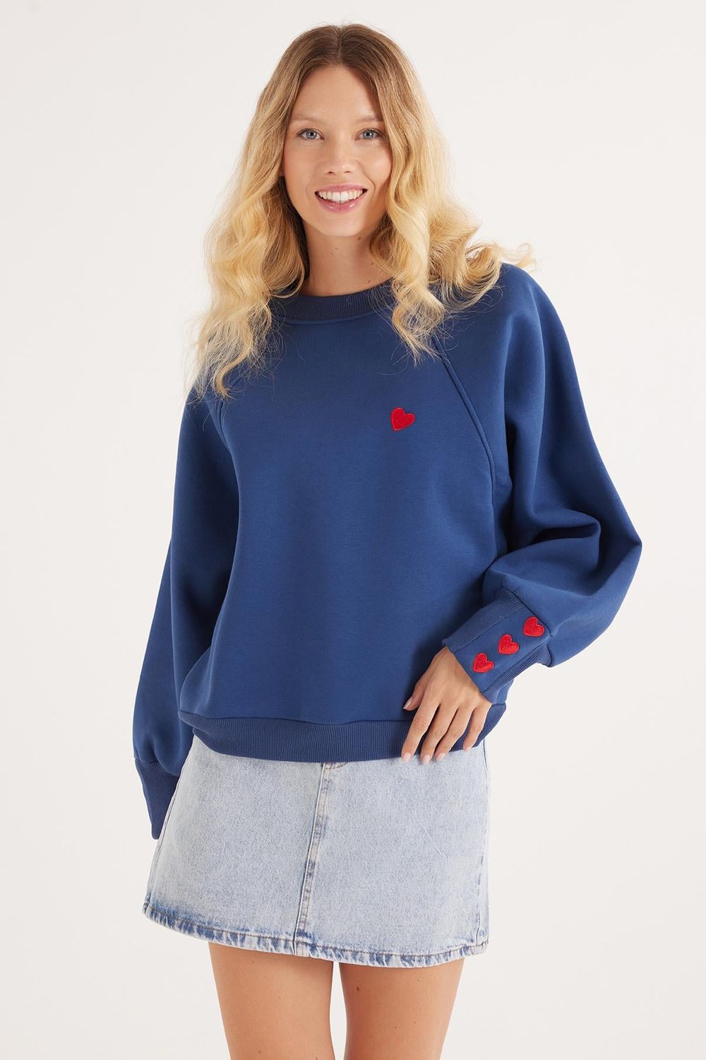 KADIN SWEATSHIRT BL NAKIŞLI 60251933